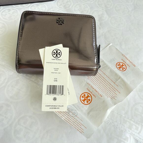 Tory Burch Emerson Dome Satchel 153467 & Emerson Mini Wallet 153359 - Picture 15 of 16